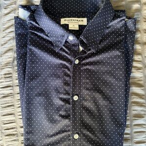 Mizzen+Main Dark Blue Dotted Men's Shirt
